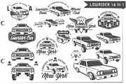 16 in 1 Set of Lowrider cars, an Illustration by Hadanello88 (Thumbnail 2 of 5)