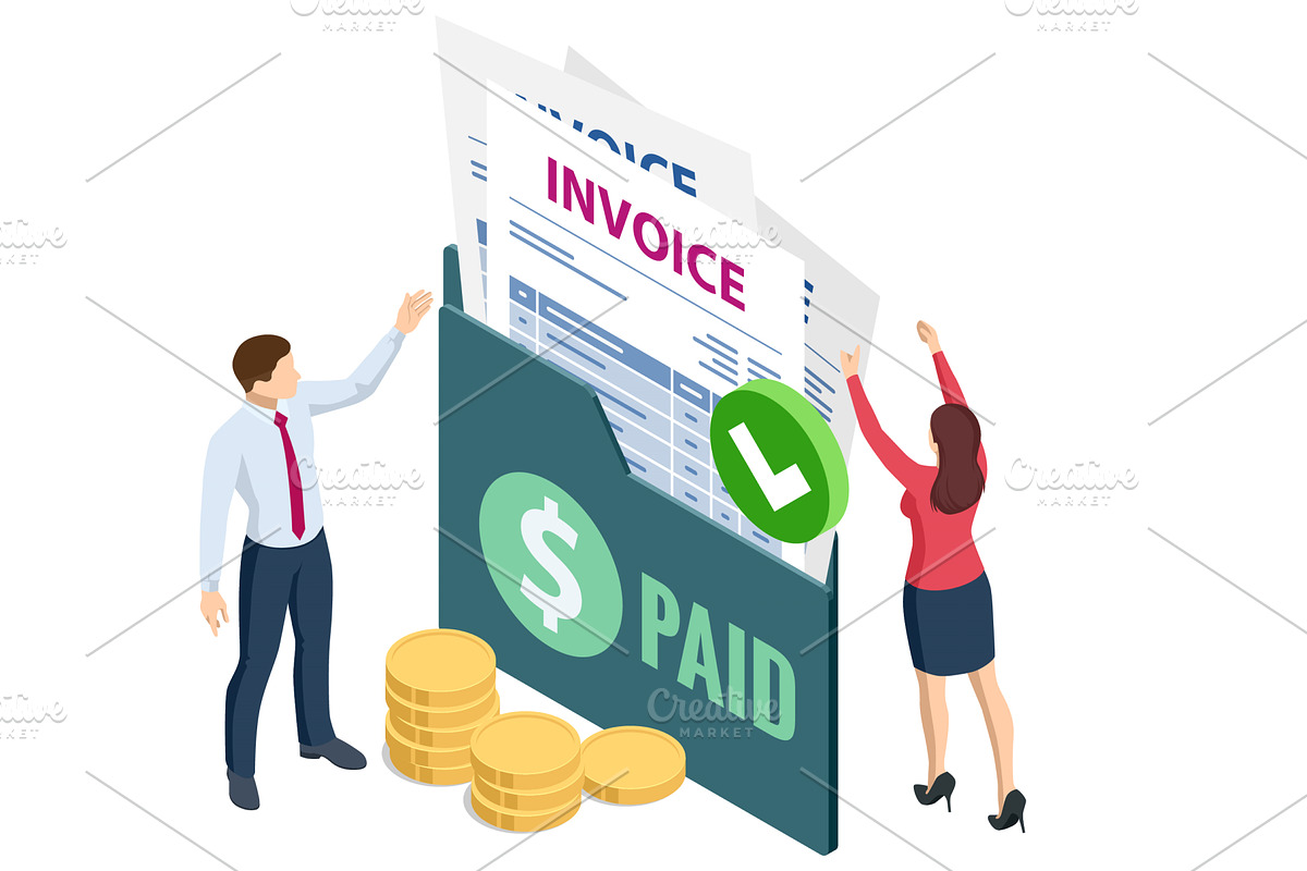 Isometric Mobile invoice payment, a Finance Illustration by Golden Sikorka