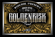 GOLDENRISK FONT, a Blackletter Font by senzana (Thumbnail 1 of 5)