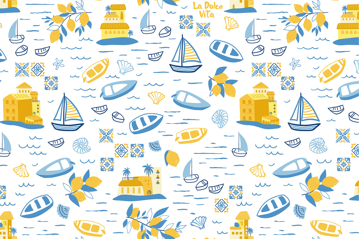 Limoncello - summer Amalfi patterns, a Pattern Graphic by Tani Kuzminka (Photo 22 of 24)