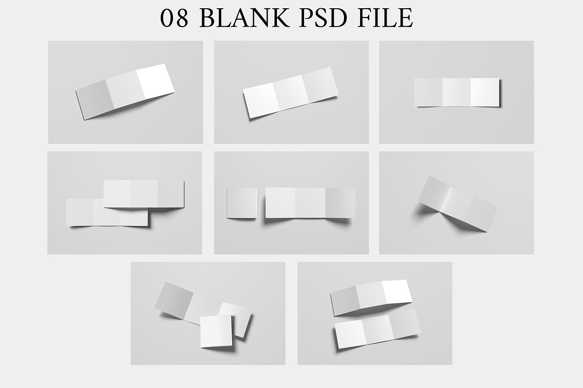 Square Trifold Brochure Mockup, an Advertising Mockup by Lxadesign (Photo 13 of 13)