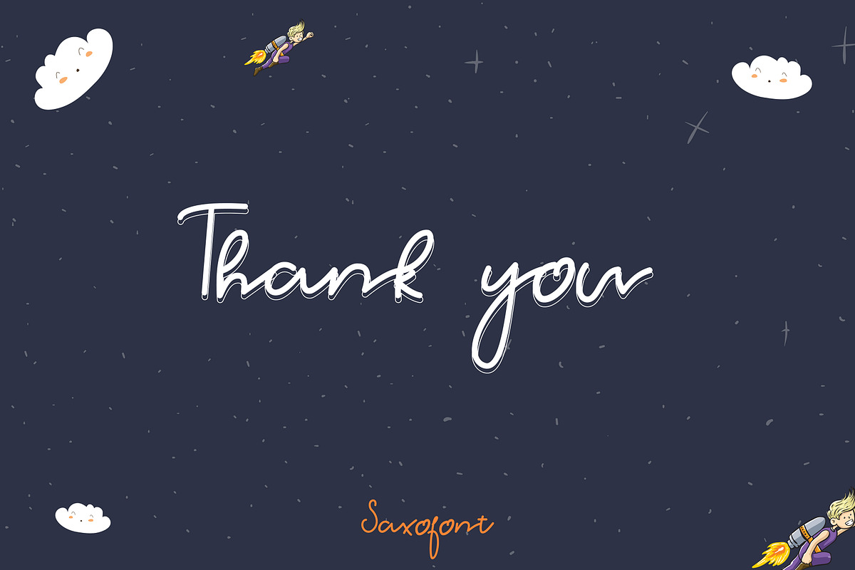 Kinder Kids - Fun Script Font, a Script Font by Saxofont (Photo 10 of 10)