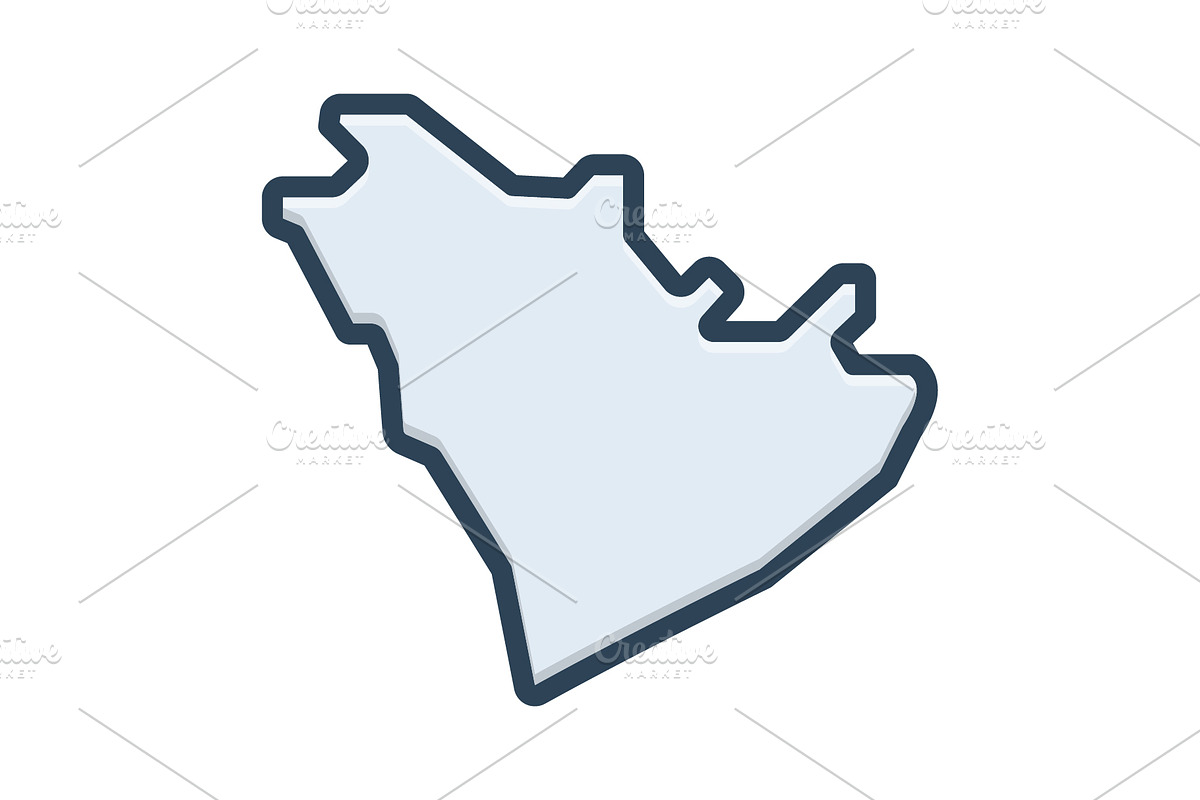 Peninsula arabian color icon, a Duotone Icon by Creative priyanka