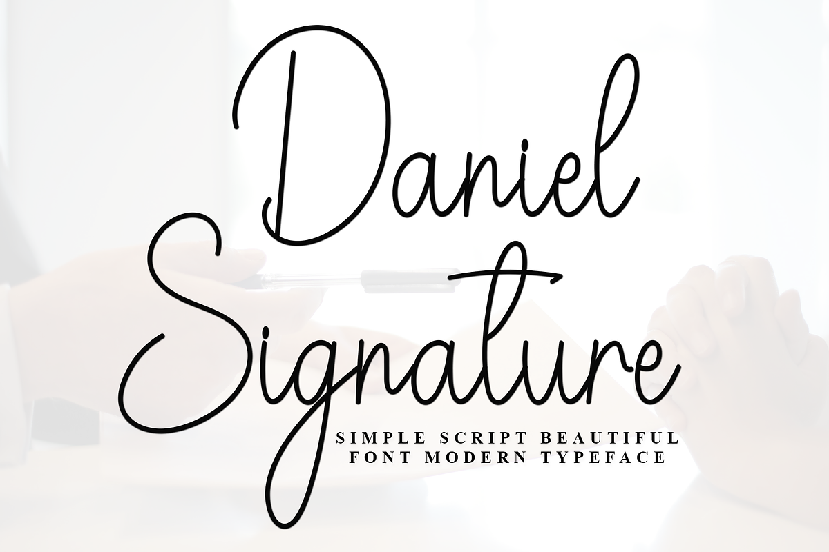 Daniel Signature, a Handwritten Font by FreshTypeINK (Photo 1 of 8)