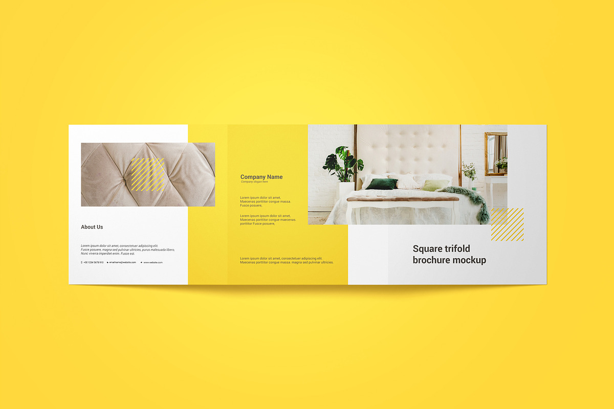 Square Trifold Brochure Mockup, a Product Mockup by Mockup Supper (Photo 11 of 17)