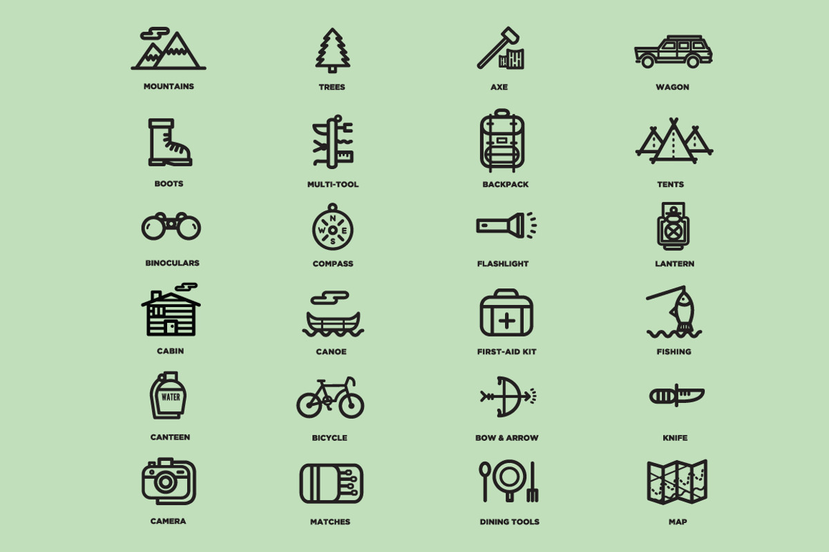 Outdoor Icon Set, a Graphic by Nomad Stockpile (Photo 2 of 2)