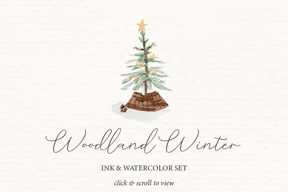 Woodland Winter Watercolor Set, an Illustration by Chelsea Bromley (Photo 3 of 6)
