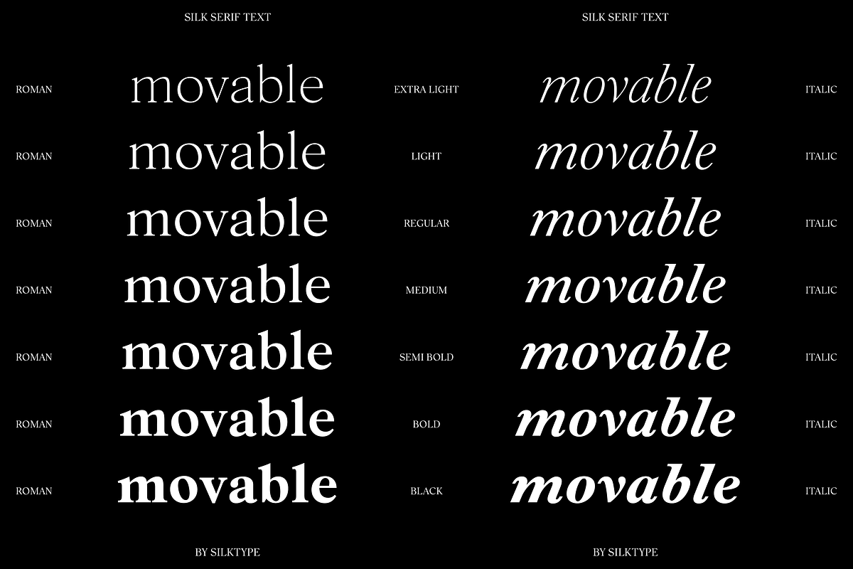 Silk Serif Text - 14 Font Family, a Serif Font by Silktype (Photo 9 of 14)