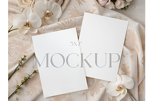 Luxury Floral Invitation Mockup, a Mockup by MockupWizard
