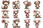 Whimsical Spring Voodoo Doll Clipart, an Illustration by OK Design (Thumbnail 3 of 6)