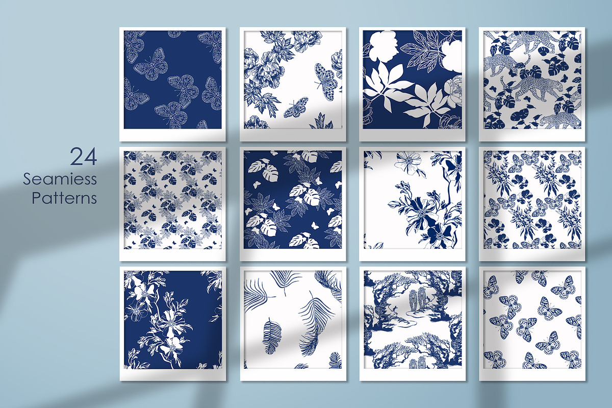 Classic blue. Animals and flowers., an Animal Illustration by LanaDzi (Photo 9 of 10)