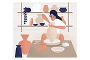 People in ceramic studio, a Decorative Illustration by Good Studio (Thumbnail 2 of 6)