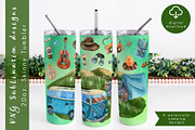 Camping sublimation tumbler wrap, an Object Graphic by AnastasiaWatercolor (Thumbnail 3 of 8)