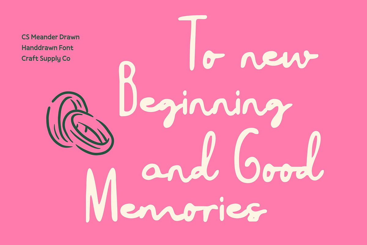 CS Meander Drawn, a Script Font by Craft Supply Co. (Photo 4 of 8)