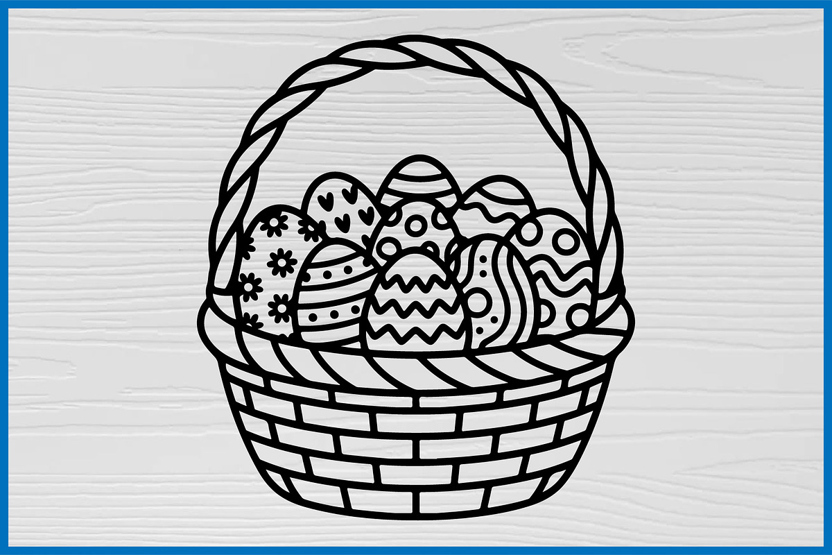 20 Easter Egg Basket Silhouette Set, a Decorative Illustration by Artivon (Photo 2 of 4)
