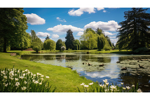 water beautiful lawn spring ai, a Nature Photo by pikepicture