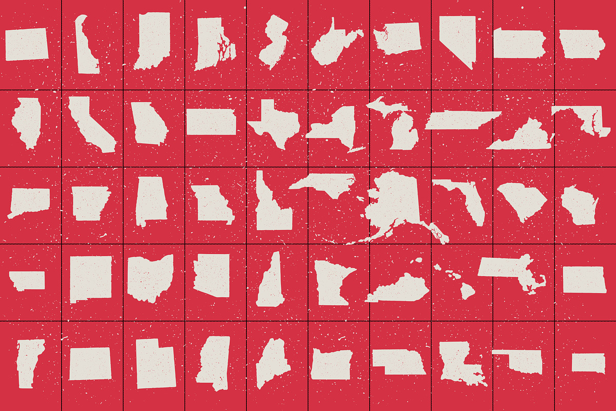 USA 50 States Map Shapes, an Object Graphic by Nocturnal Workspace (Photo 2 of 8)