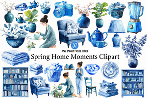 Spring Home Moments Clipart, an Illustration by Designworld