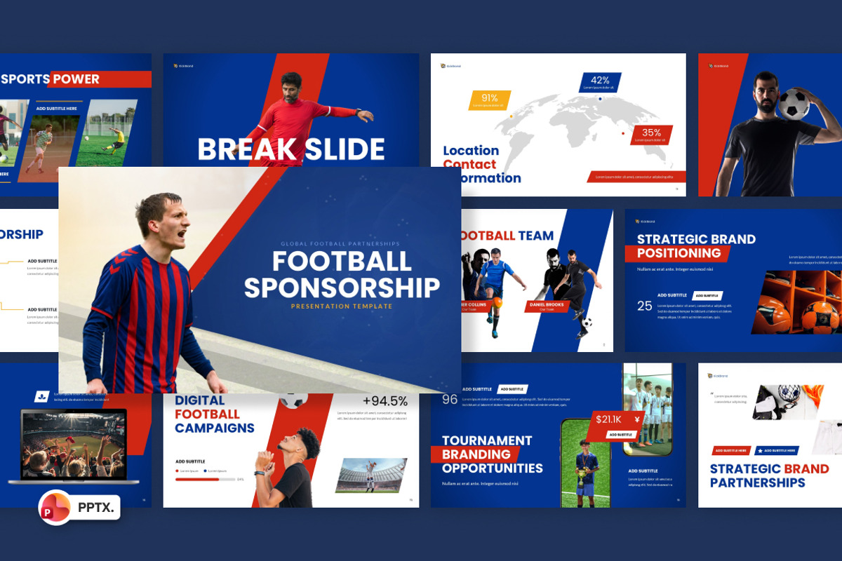 Football Sponsorship PowerPoint, a Presentation Template by Loin Studio (Photo 1 of 4)