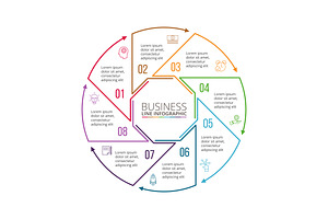 Linear Elements For Infographic V.11