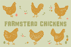 Whimsical Chicken Vector Set