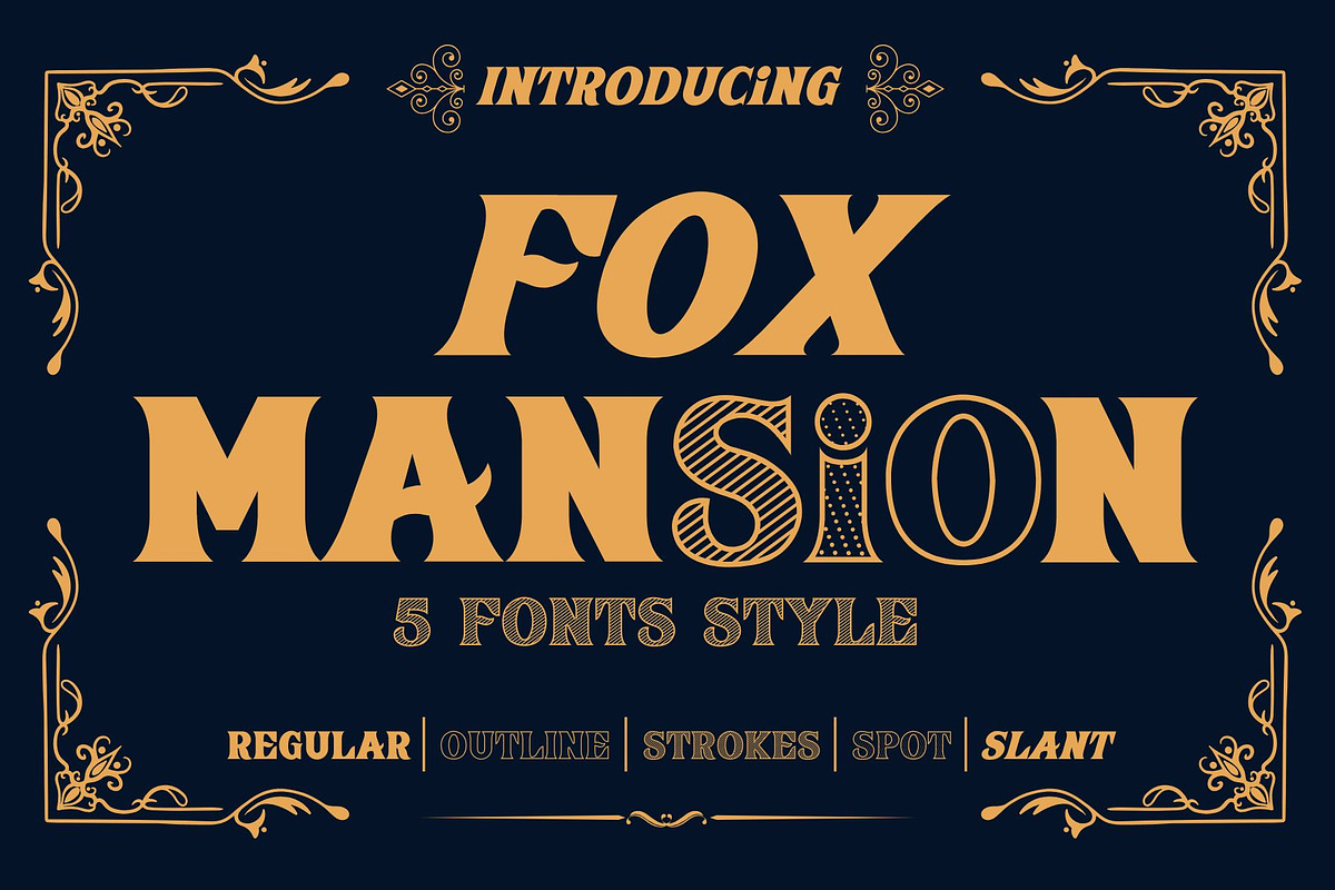 Fox Mansion 5 Fonts Style, a Serif Font by Fox7 By Rattana (Photo 1 of 11)