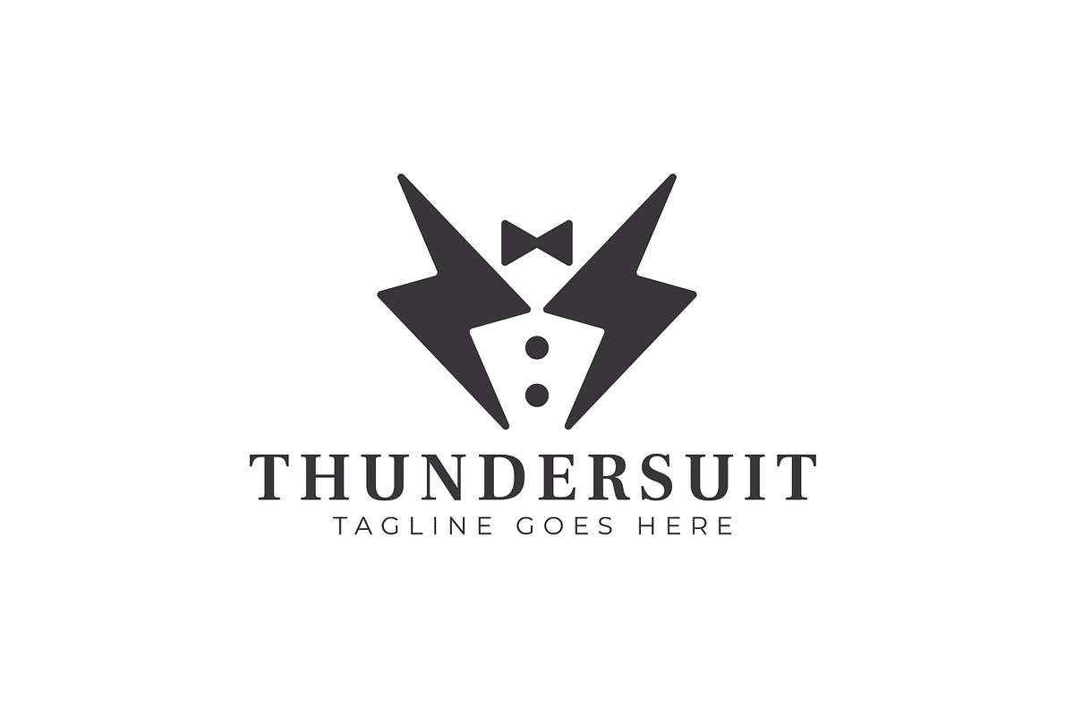 Man Tuxedo Elegant Lightning Concept, a Branding & Logo Template by Signatoro