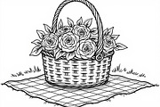 Floral Bouquet Line Art Set, an Illustration by BIPLOB EXPERT (Thumbnail 8 of 9)