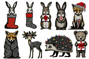 Christmas woodland clipart, an Illustration by Designworld (Thumbnail 3 of 6)