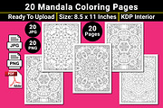 Mandala Coloring Book Pages, a Pattern Graphic by mirajeee (Thumbnail 3 of 4)