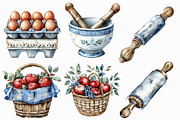 Watercolor vintage kitchen clipart, an Illustration by Libby Wishes (Thumbnail 3 of 4)