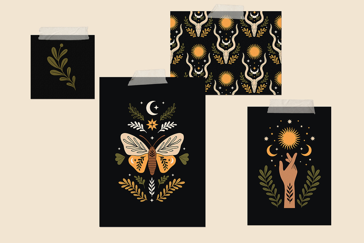 Dark Magic Forest Graphics Set, an Animal Illustration by Katerina Osa (Photo 2 of 12)