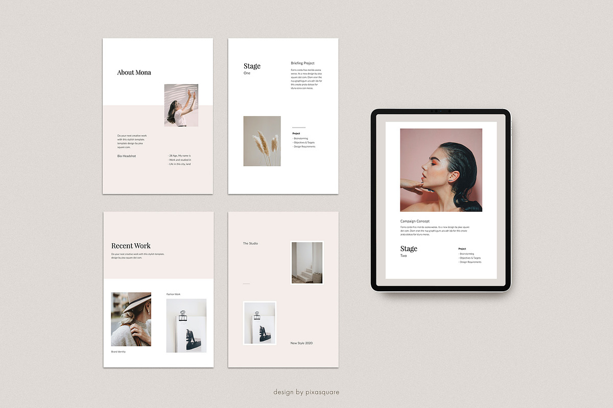 MONA - A4 Media Kit Keynote Template, a Marketing Template by PixaSquare (Photo 1 of 6)