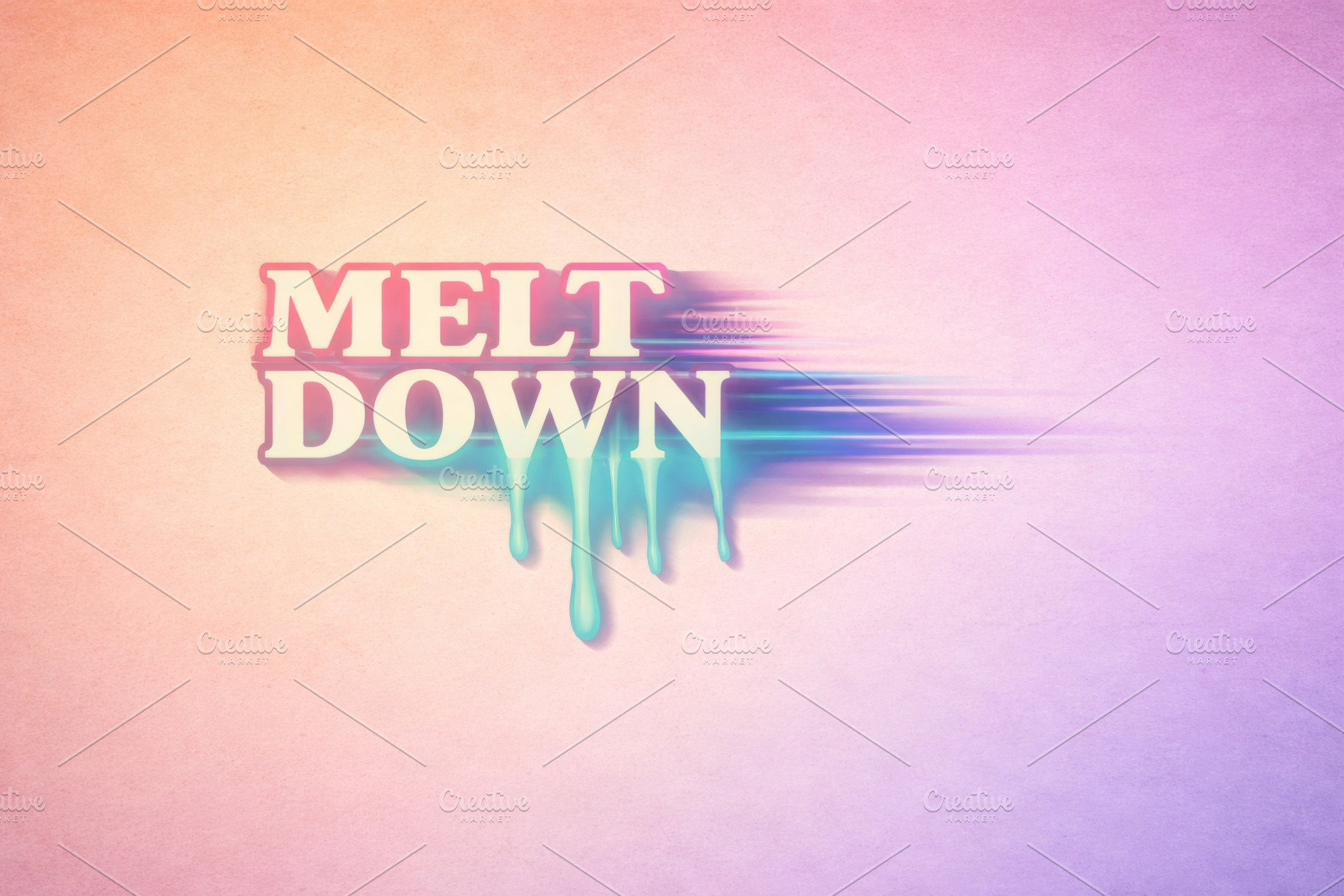 Meltdown text with distortion glitch, a Photo by Dvoevnore photos