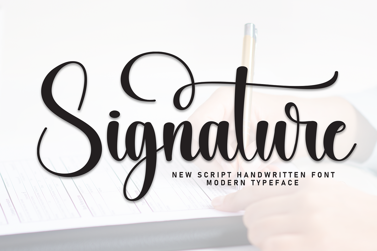 Signature | Script Font, a Handwritten Font by Scratchones (Photo 1 of 9)
