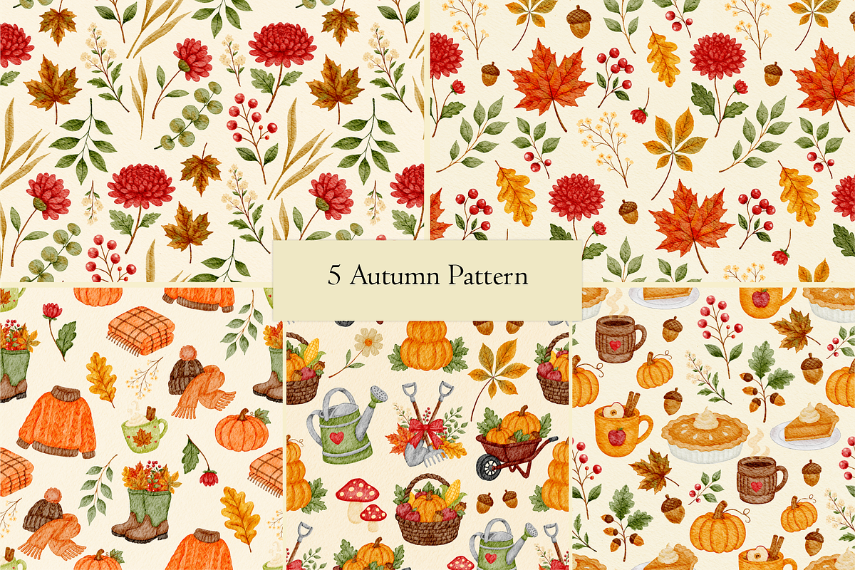 Cozy Autumn Collection, a Seasonal Illustration by An Design (Photo 5 of 6)