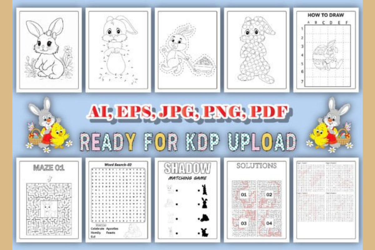 Happy Easter Activity Book for Kids, a Graphic by shopcosm (Photo 2 of 2)