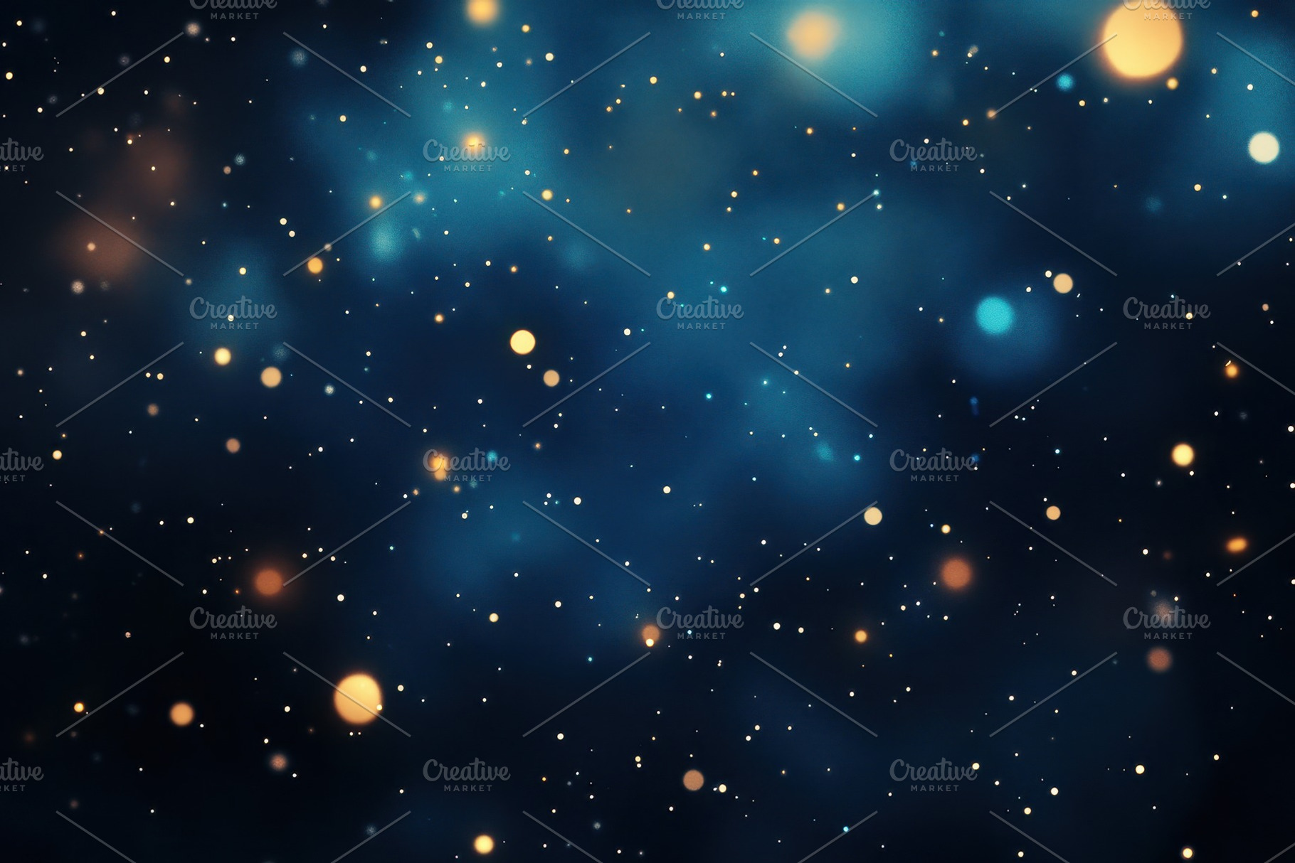 Glowing stars and bokeh lights, a Photo by Pavel_design