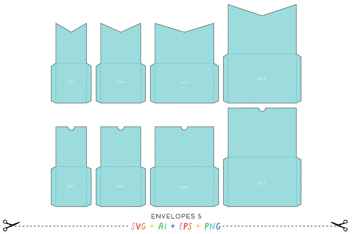 Envelopes Bundle SVG Cutting Files, an Invitation Template by Miss Tiina (Photo 6 of 11)