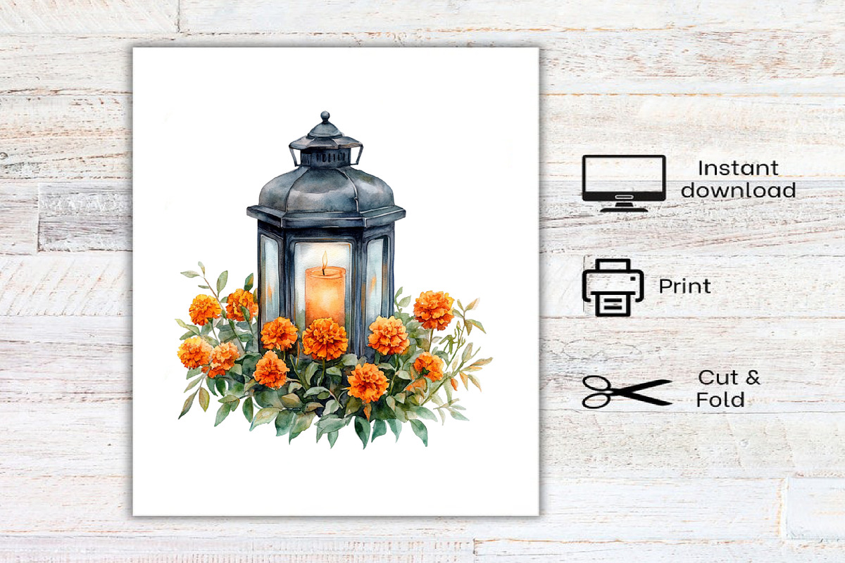 Watercolor Cozy Haunt Clipart Bundle, an Illustration by Canvas Craft (Photo 7 of 7)