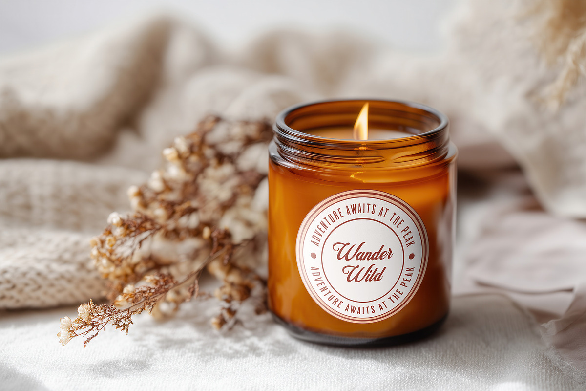 Boho Amber Candle Mockup, Any Label, a Household Mockup by 1001 mockups (Photo 4 of 11)