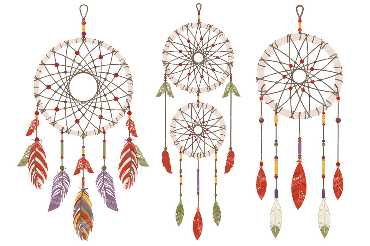 Autumn Dreamcatchers & Vectors, an Illustration by Amanda Ilkov (Photo 3 of 4)