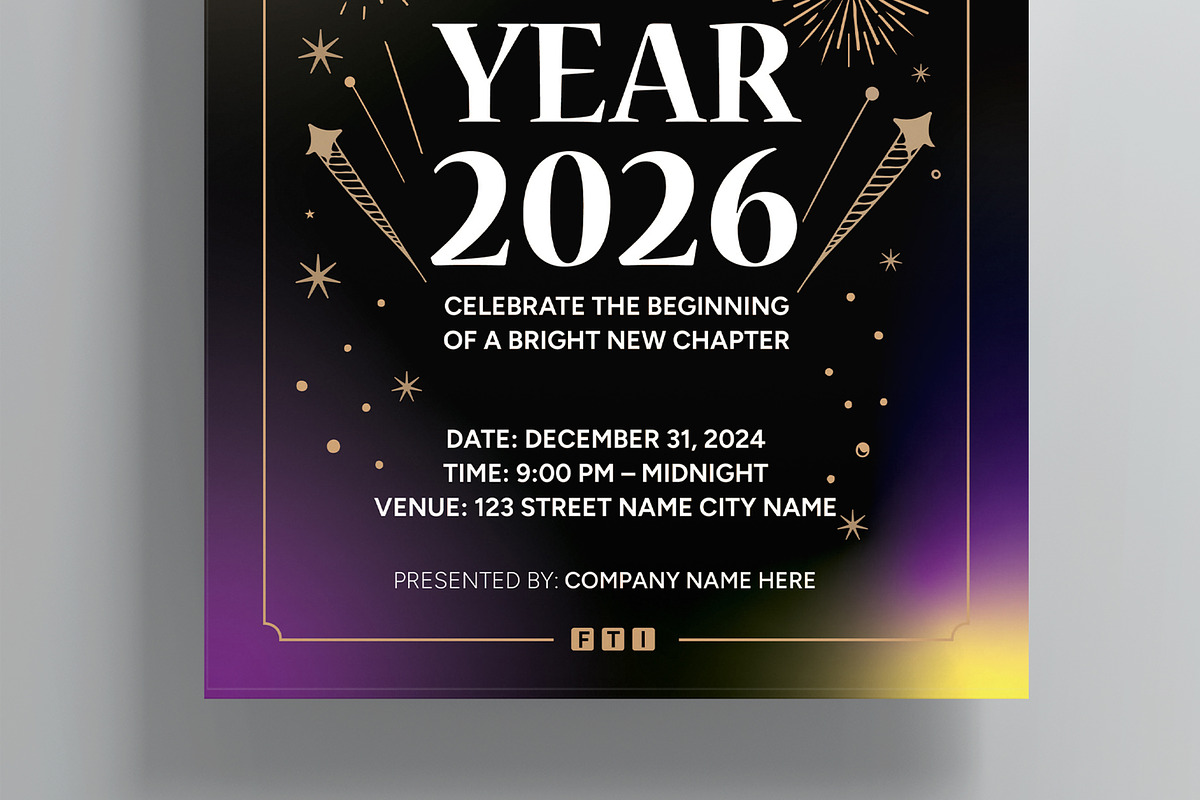 Happy New Year, a Flyer Template by MightyDesign (Photo 3 of 8)