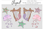 Mermaid clipart, under water sea, an Illustration by Personal Epiphany (Thumbnail 2 of 6)