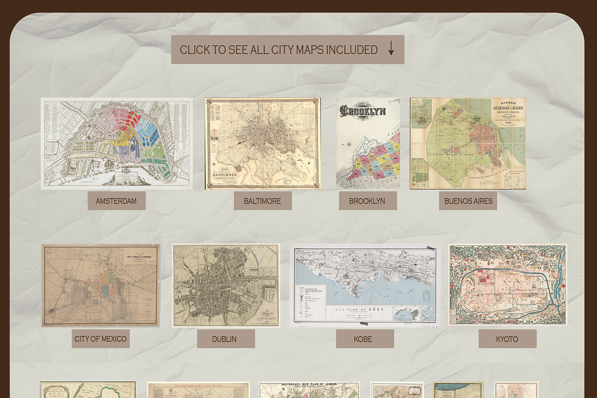 Vintage Maps of the World Bundle, a Background Graphic by Golden Vision Studio (Photo 6 of 8)