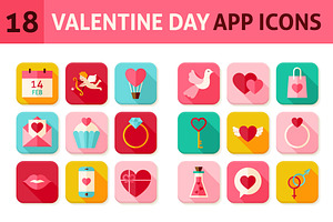 Happy Valentine's Day Vector Icons, a Seasonal Illustration by Anna_leni