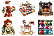 Vintage Christmas Clipart, an Illustration by OK Design (Thumbnail 3 of 5)