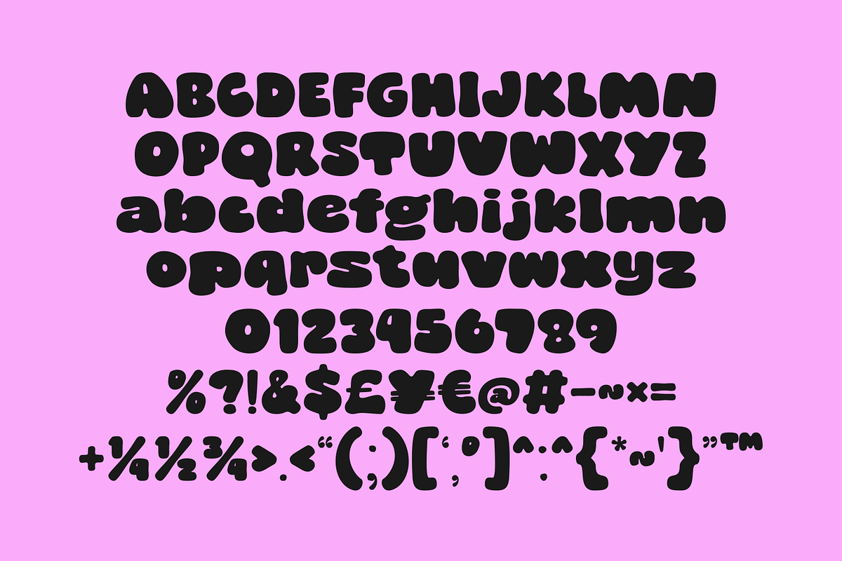 Doughzy – Groovy Bubble Font, a Serif Font by Rahagita Studio (Photo 7 of 7)