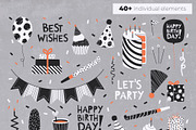 Birthday Clipart, Cards & Patterns, an Object Graphic by Panna Limon Store (Thumbnail 3 of 7)