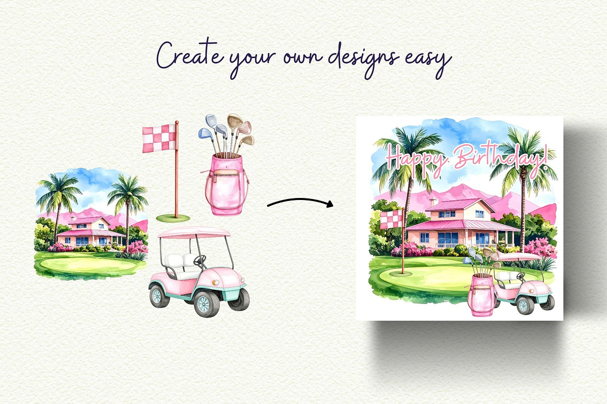 Vintage Golf Club – Pink Edition, an Object Graphic by Anna Design Studio (Photo 7 of 8)